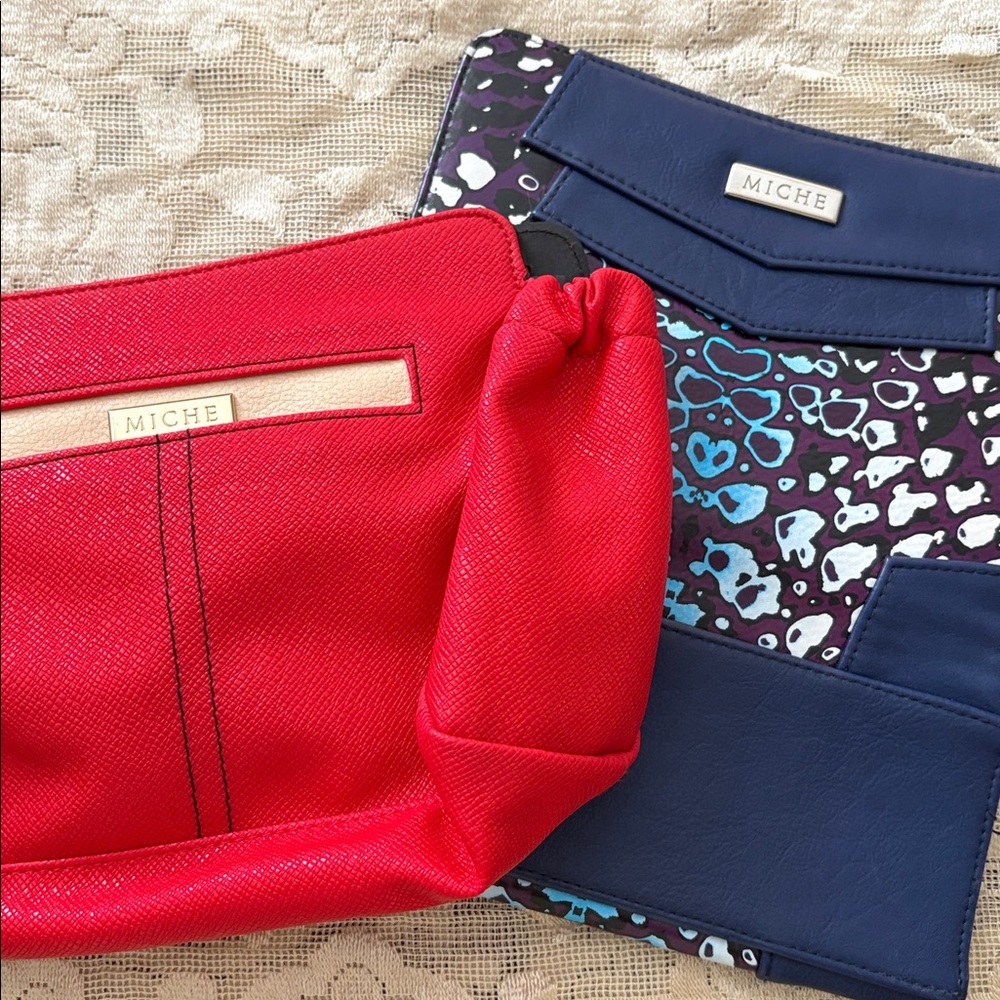 2 Mini Melinda and Mimi Miche Purse Shells Snake Interchangeable Handbag Cover